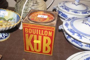 A vintage French Bouillon tin