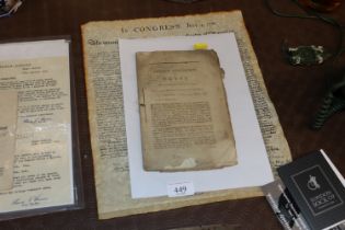 A collection of 18th Century military documents