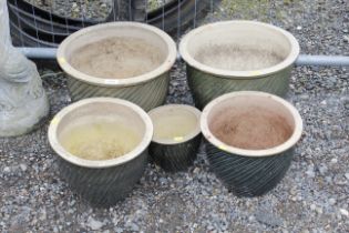 Five garden planters