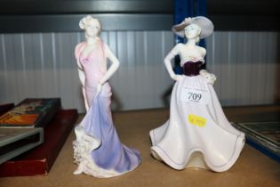 Two Coalport figures "Happy Anniversary" and "Dmet