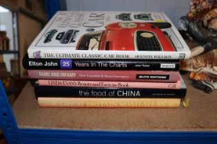 Six various modern hardback books