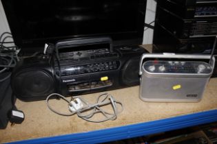 A Roberts radio and a Panasonic double deck radio