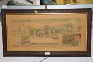 An oak framed Widdicombe fair print