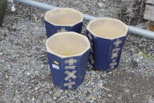 Three garden planters