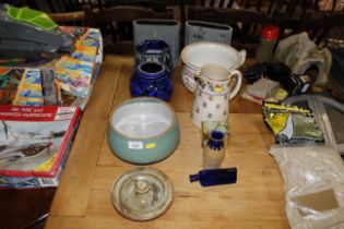 A collection of various pottery to include Doulton