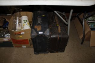 Two vintage suitcases