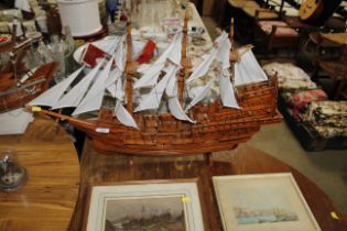 A model of a galleon