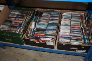 Three boxes of CDs