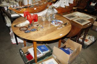 A Formica drop leaf kitchen table