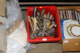A box of hand tools
