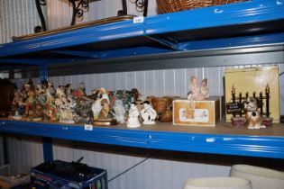 A collection of various Italian pottery figure gro