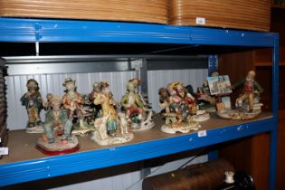 A collection of Capodimonte and other Italian porc