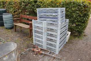 A quantity of plastic crates