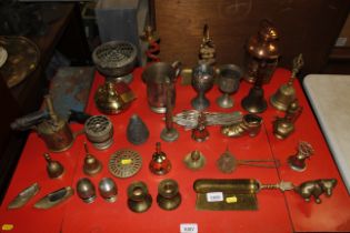 A collection of various brass