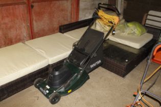 A Hayter electric rotary lawnmower