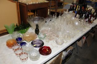 A quantity of various moulded glassware to include