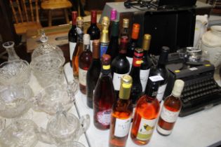 A quantity of various table wine etc.