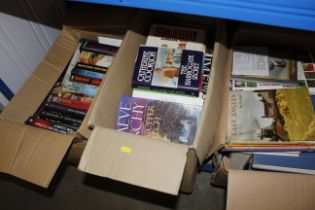 Three boxes of books