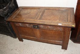 An antique oak coffer