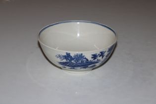 An early Worcester porcelain slop bowl
