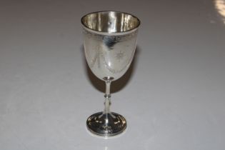 A Victorian silver goblet by Elkington & Co. with