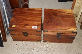 Two continental hardwood boxes