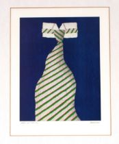 Coloured print "Shirt And Tie", pencil annotation