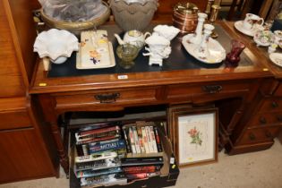 A late Victorian walnut writing table by Gregory &