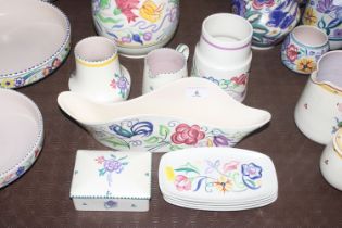 A Poole pottery "Bluebird" pattern flower trough;