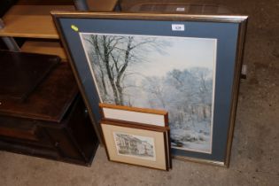 A large coloured photographic print of a snow boun