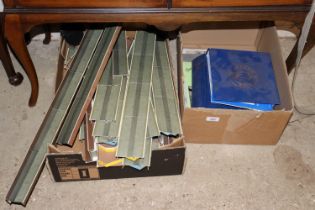 A box containing Gauge O Guild magazines; model ra