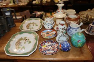 A collection of various mostly Oriental ceramics;