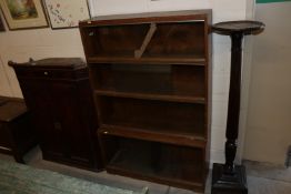 A Minty four section oak bookcase AF