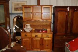 A modern pine kitchen dresser