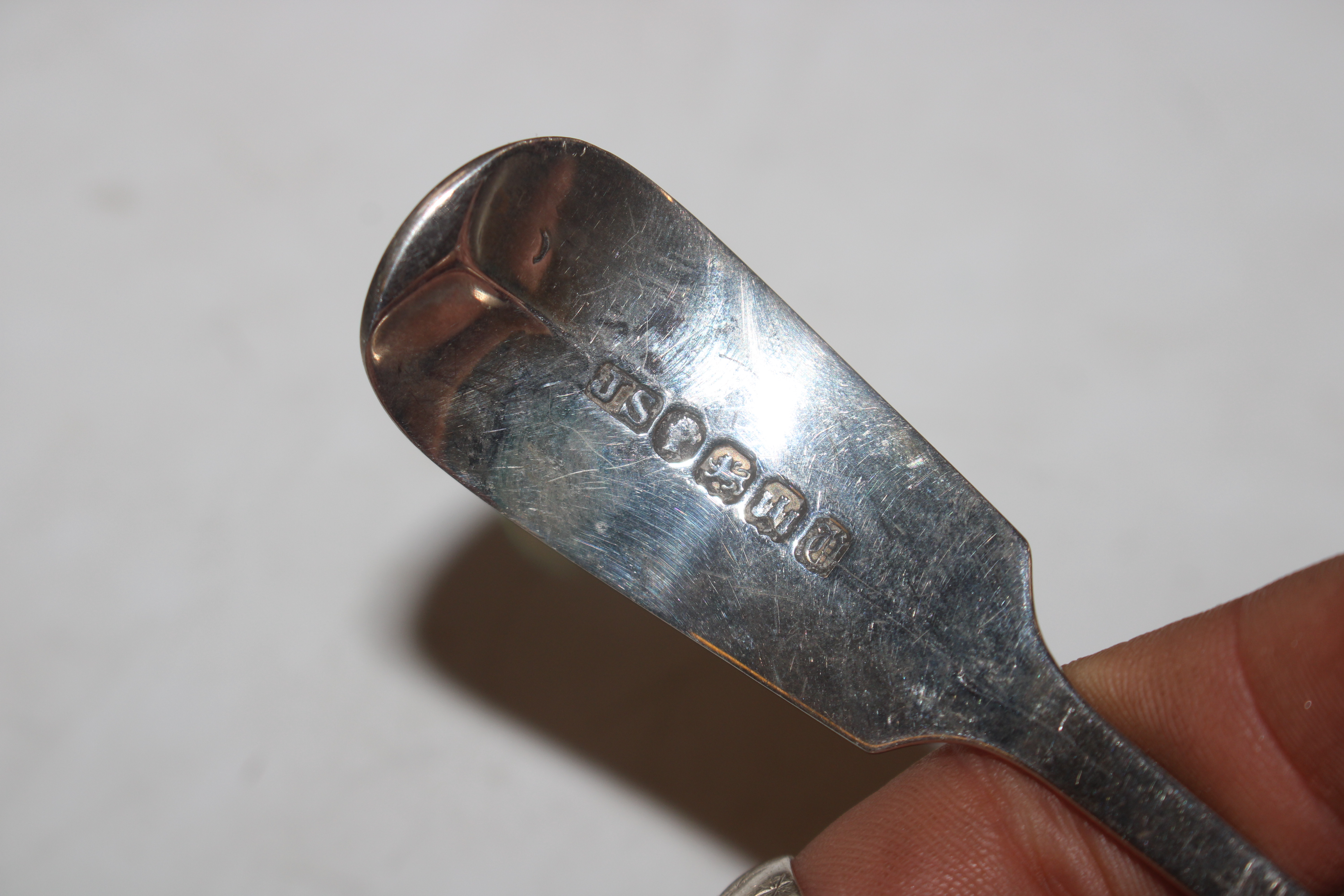 A Victorian Scottish silver sifter spoon, Hallmark - Image 3 of 3