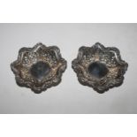 A pair of pierced silver bon bon dishes, Hallmarke