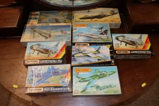 A collection of Matchbox and other model aircraft