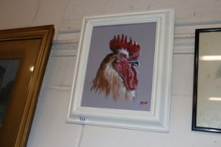 John Ryan, acrylic study of a cockerel