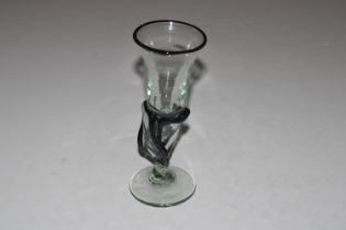 An Art Glass goblet, signed to base Edward Hill, d