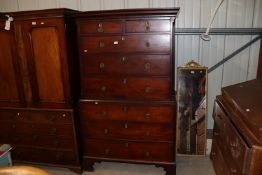 A 19th Century mahogany chest on chest