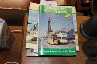A collection of tram books and leaflets