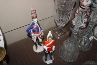 A Royal Doulton figure "The Lifeguard" and an Ital