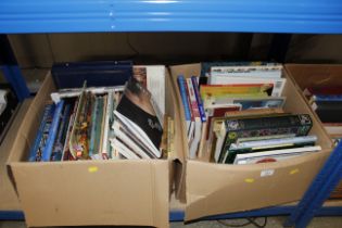 Two boxes of various books