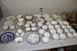 A collection of Colclough floral decorated teaware
