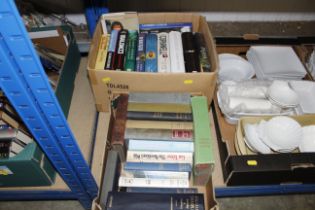 Two boxes of various books