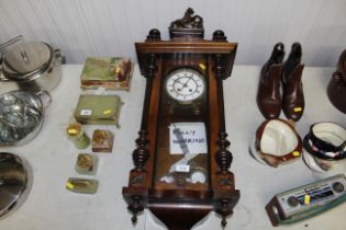 A Vienna regulator type wall clock