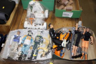 A collection of various vintage Action Man toys