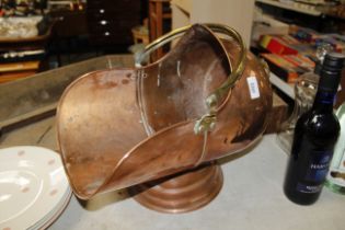 A copper coal helmet