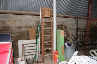 A wooden step ladder