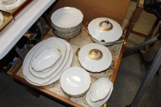 A collection of German porcelain gilt decorated di